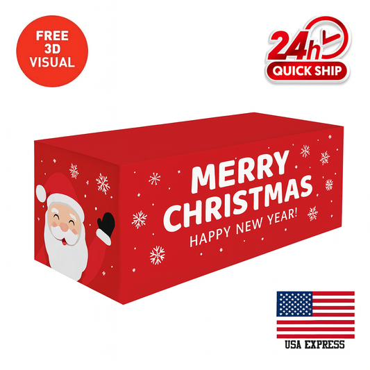 Premium Fitted Table Cover  (Full-Color Dye Sublimation, Full Bleed)